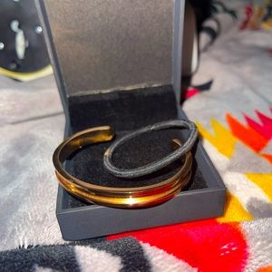 Gold hair tie bracelet